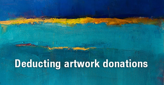 You are currently viewing The tax deduction ins and outs of donating artwork to charity