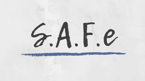image that says "safe"