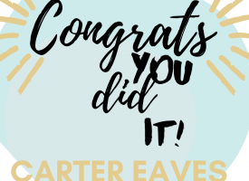 Congrats Carter!