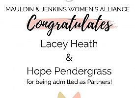 Congratulations to Lacey Heath & Hope Pendergrass!