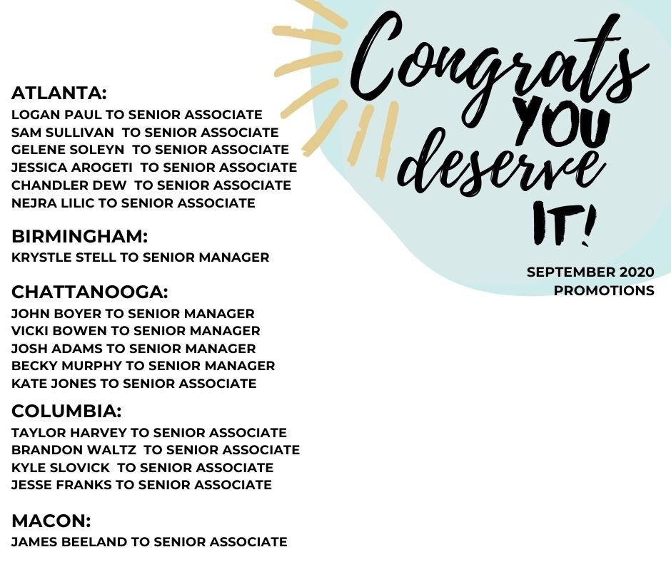 You are currently viewing Congrats to all of our September 1st promotions!